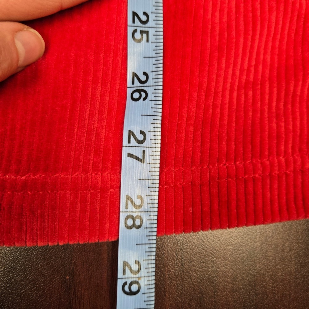 MOTHERHOOD Red Corduroy V Neck Long Sleeve Tunic Top Women's Medium - Picture 8 of 9